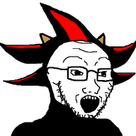 glasses open_mouth shadow_the_hedgehog sonic_the_hedgehog soyjak stubble variant:soyak // 1110x1000 // 25.4KB