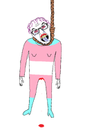 aliased angry blood bloodshot_eyes crying dead flag flag:transgender_pride_flag front_facing full_body genital_mutilation glasses hair hanging lipstick noose open_mouth pink_hair purple_hair rope skinny soyjak stubble subvariant:feraljak_front suicide tear teeth template tongue tongue_out tranny trans transgender_flag transparent_background troon variant:feraljak yellow_teeth // 2012x2908 // 101.9KB
