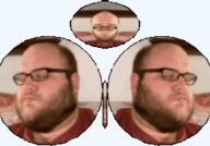 2019 3dgifmaker animated beard closed_mouth clothes distorted ext=gif fat fat_duel glasses irl open_mouth red_tshirt schizo soyboy subvariant:fatjak_irl tshirt variant:fatjak // 250x250 // 381.5KB