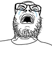 angry closed_eyes crying glasses open_mouth stubble variant:firedjak variant:unknown // 767x855 // 12.5KB