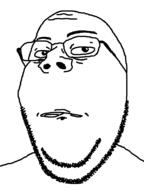 biting_lip glasses looking_at_you meta:tagme redraw soyjak stubble subvariant:wholesome_soyjak variant:gapejak // 598x800 // 39.4KB