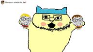 animal cat catjak catjak_will_always_be_a_gemerald coal dan gaping_mouth glasses ias nate stubble subvariant:fun_sized_feraljak variant:catjak variant:mameson // 960x533 // 84.9KB