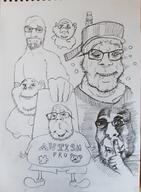 arm autism beard closed_mouth clothes dancing_swede drake drawing ear fat glasses internet_is_leaking irl meds multiple_soyjaks oekaki open_mouth paper pencil rape_(tobacco) sad stubble subvariant:hornyson traditional_media variant:bartender variant:cobson variant:feraljak variant:gapejak variant:impish_soyak_ears // 1175x1600 // 159.6KB
