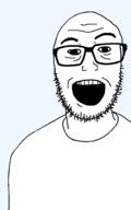 bald beard glasses open_mouth template transparent_background variant:vidyajak // 609x972 // 18.7KB