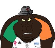 angry atheism biting_lip black_skin butt celtic celtic_cross clothes fat fedora feminism flag:ireland hat ireland mick_(namefag) nigger nose retard stubble subvariant:meximutt_front variant:meximutt yellow_sclera // 1042x913 // 143.8KB