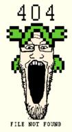 404 4chan anime error female first_4chan_image glasses green_hair hair open_mouth soyjak stretched_mouth stubble text variant:markiplier_soyjak yotsoyba // 630x1152 // 5.2KB