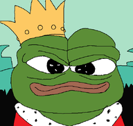 amphibian crown frog front_facing green_skin king looking_at_you nas:pepe pepe_the_frog robe series:anything_is_more_ias_than_vlodson smile subnas:apu // 640x606 // 10.2KB