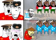 ack ahegao angry bloodshot_eyes china chinksectoid clothes communism crying flag:china flag:east_turkestan flag:israel flag:palestine flag:soviet_union flag:uyghur genocide gook happy_merchant hat horse hypocrite islam israel mudslim mudslime multiple_soyjaks muslims nas:happy_jewish nas:merchant palestine pisslam pointing red_star rice_hat rope star_and_crescent subvariant:brunetto tankies thing_japanese tmd total_mudslime_death total_muslim_death ushanka uyghur uyghur_genocide variant:chudjak variant:cobson war // 2380x1712 // 3.4MB