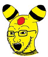 ampharos anime glasses johto open_mouth pokemon soyjak stubble variant:soyak video_game yellow yellow_skin // 813x963 // 57.6KB