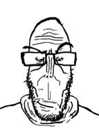 award beard closed_mouth glasses smug subvariant:euromutt sweater variant:markiplier_soyjak // 593x797 // 19.6KB
