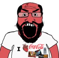 angry arm balding beard clothes coca_cola coke glasses hair heart i_love jeans mikhail_gorbachev open_mouth porn pornhub rap red_skin soviet_union soyjak subvariant:science_lover text the_beatles tshirt variant:markiplier_soyjak // 800x789 // 154.7KB
