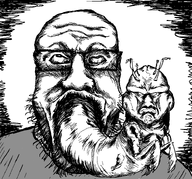 alien bald body_horror creature creepy eyes_open glasses hatching insectoid parasite variant:disgusting_trevorcreature variant:markiplier_soyjak worm // 750x700 // 132.5KB