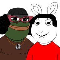 2nas amphibian beanie clothes eyelashes female frog glasses hat looking_at_you nas:baxter nas:pepe nigger pepe_the_frog red_shirt subvariant:soyniqua variant:chudjak variant:soytan // 1600x1600 // 72.1KB
