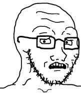 bald concerned disgusted glasses remastered scared stubble subvariant:soyak_(concerned) teeth template transparent_background variant:soyak