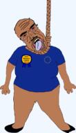 ack anti_euro arm award bald bloodshot_eyes brown_skin clothes crying euromutt european_union fat flag:european_union full_body glasses hand hanging most_obsessed_faggot_award obese open_mouth penis rope shitskin star_(symbol) subvariant:chudjak_front suicide tear tongue variant:bernd variant:chudjak // 690x1200 // 154.7KB