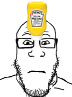 bald glasses looking_at_you mustard mustard_bottle object_on_head series:objectplier stubble subvariant:neutralplier variant:markiplier_soyjak white_background // 600x800 // 73.7KB