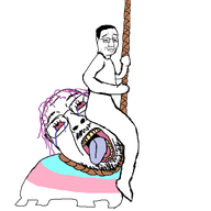 2soyjaks animated arm bloodshot_eyes carousel closed_mouth crying flag full_body glasses hair hand leg open_mouth purple_hair rope smile soyjak stubble tongue tranny variant:bernd variant:chudjak yellow_teeth // 1024x768 // 118.1KB