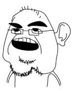 ear glasses hair open_mouth soyjak stubble variant:unknown // 627x815 // 14.6KB