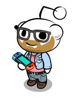 antenna avatar bald belt clothes ear full_body glasses nintendo nintendo_switch reddit shoe snoo soyjak stubble variant:snoojak video_game // 638x745 // 62.0KB