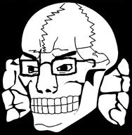 angry glasses nazism skull skull_and_bones teeth totenkopf variant:chudjak // 1571x1608 // 649.8KB