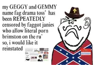 aryan censorship coalfarmerthebestnamefaginpol_(user) confederate jannies meta:namefags name_tag namefags south variant:impish_soyak_ears // 965x649 // 157.3KB