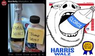 2024 artist:doedoedoe award bleach bottle clorox donald_trump election harris_walz kamala_harris kamala_harris_will_never_be_the_47th_president_nigger kamala_harris_will_never_be_the_47th_president_niggers president subvariant:cobson_up suicide variant:cobson // 954x566 // 327.3KB