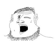 beard ear eyelashes eyelids hair open_mouth soyjak variant:unknown wink // 1088x816 // 24.8KB