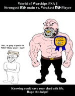 2soyjaks award baby babyjak buff muscles series:iswearimgoingto serious_hat smug soyjak subvariant:mustached_gapejak text variant:gapejak variant:soyak world_of_warships // 1534x1977 // 349.1KB