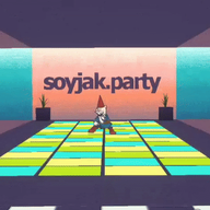 3d animated artist:gemmy_nutz beard dance disco gnome soyjak_party text variant:impish_soyak_ears // 600x336 // 3.9MB