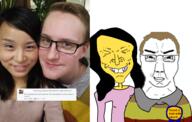 asian asian_female award caricature china facebook facing_front glasses gook japan racemixing smug variant:chudjak wmaf yellow_skin // 1613x1028 // 1.2MB