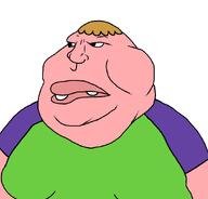 cartoon clarence closed_mouth clothes fat gynaecomastia hair latino meta:template meximutt obese teeth variant:meximutt // 888x849 // 40.6KB