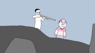 2soyjaks execution flag:transgender_pride_flag frown gun holding_gun holding_object holding_shotgun purple_hair sad shotgun smile smirk smug tranny transgender_flag variant:bernd variant:chudjak // 1750x985 // 66.5KB