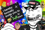 SwaggersWithAttitude advertisement amphibian brainrot cigarette dog doge frog gnome illuminati invitation invite mlg morshu nas:pepe no_scope obey_hat pepe pepe_the_frog pingas sanic sega shooting shrek skibidi_toilet sniper_rifle snoop_dogg sonic sonic_(series) sonic_the_hedgehog subvariant:cobson_front subvariant:mexiaryan subvariant:wholesome_soyjak swa swabooru trollface variant:a24_slowburn_soyjak variant:cobson variant:gapejak variant:impish_soyak_ears variant:markiplier_soyjak variant:meximutt variant:nojak variant:unknown weed weegee ytp // 850x567 // 664.8KB