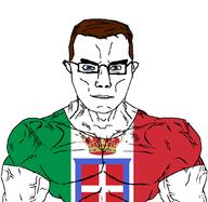 fascism fascist_italy flag italy subvariant:muscular_chud variant:chudjak // 1059x1029 // 76.9KB