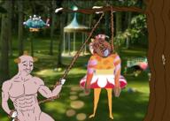 3soyjaks abs ack arm beige_skin blimp bloodshot_eyes branch bridge brown_skin buff cbeebies closed_mouth clothes crying dead flower forest full_body gazebo glasses grass in_the_night_garden irl_background leaf leg lynching makka_pakka mustache objectsoy open_mouth path pinky_ponk plant rope smile soyjak stubble subvariant:wholesome_soyjak tongue tranny tree upsy_daisy variant:bernd variant:chudjak variant:gapejak yellow_teeth zeppelin // 2100x1500 // 1.8MB