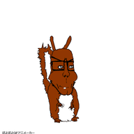 animated blue_eyes byonbyon claw closed_mouth double_chin eyebrows full_body glasses jawline nose poyopoyo squirreljak subvariant:euroaryan subvariant:euromutt trend:aryan trend:squirreljakking // 387x400 // 153.0KB