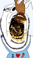 cheese cheese_niggers eating food glasses hand negro open_mouth soyjak stubble subvariant:cobson_up text variant:cobson // 640x1136 // 123.2KB
