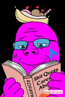 arch_linux banana banana_split_ice_cream book capcode chocolate_ice_cream closed_mouth ice_cream linux looking_to_the_left magenta_skin meta:ai_generated meta:namefags meta:tagme nophono pink_skin quote quote_(user) reading shit_quote_cares_about sqca strawberry_ice_cream stubble subvariant:wholesome_soyjak variant:gapejak // 464x688, 6s // 1.5MB