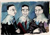 3soyjaks arm art charles_i classical_art_parody closed_mouth clothes ear england hand most_noble_order_of_the_garter multiple_soyjaks painting smile soyjak subvariant:chudjak_front traditional_media variant:chudjak // 2935x2058 // 6.5MB