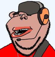 artist:salsamaster clothes ear hat headphones headset lips open_mouth red_clothes scout_(tf2) stubble subvariant:impish_amerimutt team_fortress_2 variant:impish_soyak_ears video_game // 698x733 // 23.3KB