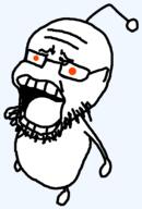 anime antenna full_body glasses one_piece open_mouth orange_eyes reddit soyjak stubble tony_tony_chopper variant:tony_tony_chopper_soyjak // 410x607 // 11.3KB