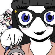 clothes glasses hair holding_object iruka_no_yumede_sayonara open_mouth variant:soytan // 470x470 // 45.2KB