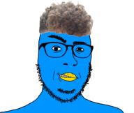 acne beak bird blue_skin glasses meta:op_took_a_selfie_of_xerself normgroid series:x_inmigrants smirk smug smug_smile soyjak squinting transparent_background twitter twitter_immigrant variant:danskinjak zoomer zoomer_hair // 1665x1407 // 400.6KB