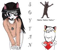 animal anime cat cute female gem glasses hair subvariant:wholesome_soyjak variant:gapejak variant:soytan // 2048x1818 // 395.5KB