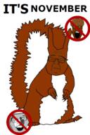 3soyjaks acorn animal arm closed_eyes closed_mouth glasses its_over multiple_soyjaks no_nut_november november nut nuts open_mouth pun soyjak subvariant:feralsquirrel text trend:squirreljakking variant:feraljak variant:markiplier_soyjak // 340x512 // 143.9KB