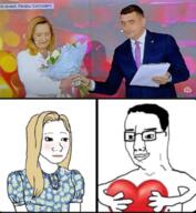 blond debate digi24 elena elena_lasconi female flowers george_simion gift glasses heart romania romanian_text variant:chudjak // 1220x1321 // 1.5MB