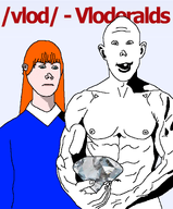 vlod abs american_gothic blue_eyes closed_mouth diamond ear forehead_lines gem ginger holding_object muscular_male open_mouth sad subvariant:vlodette tooth uncanny variant:vlodson vloderald // 928x1120 // 116.4KB