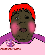 bant_(4chan) bantculture blush brown_skin eyelashes fat ginger hair nate_higger's_distant_cousin_(cape_rrackers) red_hair shitskin subvariant:hunky_twink_sex_machine transparent_background variant:alicia // 592x720 // 166.4KB