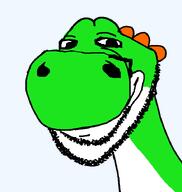 beard dinosaur green_skin meta:approve_this_one_instead subvariant:impish_horse super_mario variant:impish_soyak_ears yoshi // 689x726 // 15.0KB
