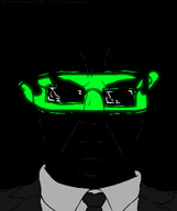 balaclava chud clothes ear embedded eyebrows fed glasses glowing glowing_skin green_skin hidden_message meta:barely_a_soyjak meta:namefags meta:soybooru_admin_seca shades shiny soybooru subvariant:chudjak_front suit suit_and_tie text variant:chudjak warrior-z_(user) wrinkles // 840x1000 // 54.6KB